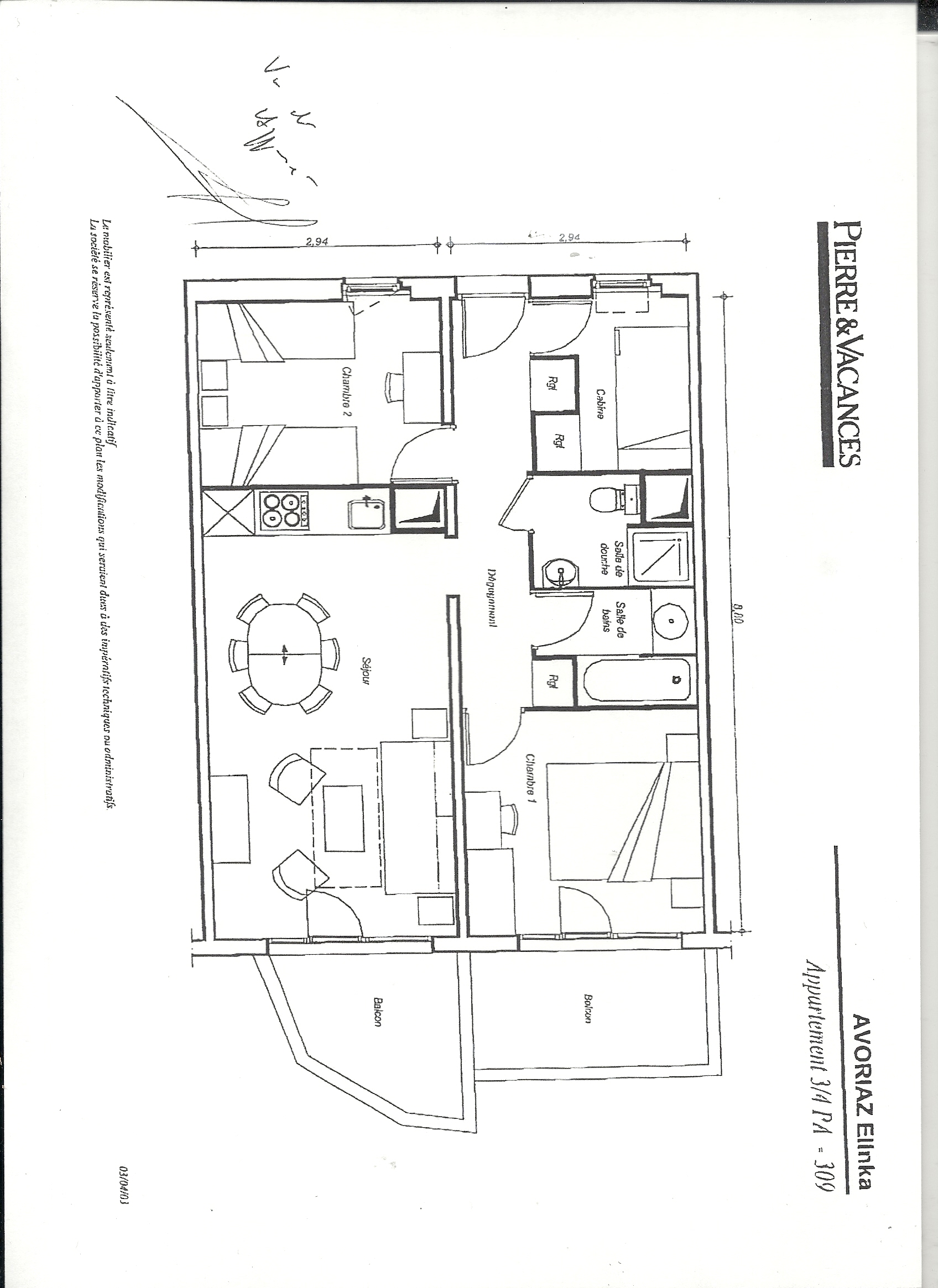 plan appartement avoriaz